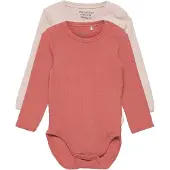 Minymo - Kid's Body L/S (2-Pack) - Ondergoed 56, roze