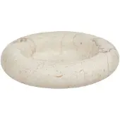 OYOY Savi marmer kaarsenhouder Ø13,8 cm Offwhite