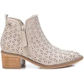 Xti Dames Enkellaarsjes 142255 wit - hakhoogte: 5cm (39), 3 tot 5 cm, Ritssluiting, Casual, Imitatieleer 14225501-HIELO