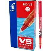 Pilot Pen Roller V-5 Rood 0,3 mm Naald 12 Stuks