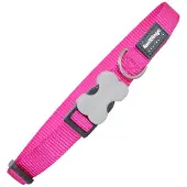 Red Dingo Dog collar Smooth Fuchsia 24-37 cm
