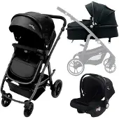 Asalvo Convertible Two+ 2 Baby Stroller Zwart Kinderen