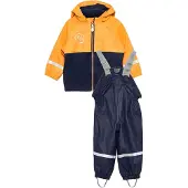 Color Kids Regenkleding m. Bretellen/Fleece - PU - Cadmium Yello - - 2 jaar (92) - Regenkleding