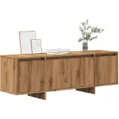 vidaXL Tv-meubel 120x30x40,5 cm bewerkt hout artisanaal eikenkleurig