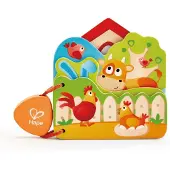 Hape Houten boekje Baby's Farm