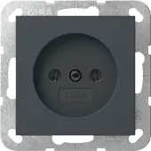 Gira Systeem 55 Wandcontactdoos ZONDER randaarde 1V Antraciet 448028