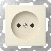 Gira Systeem 55 Wandcontactdoos ZONDER randaarde inbouw 1V Crème wit 448001