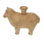 Meander Kandelaar schaap creme 15,5x6,5x11,5cm