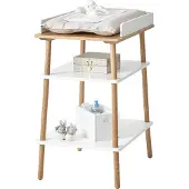Vertbaudet Verschoontafel CONFETTI wit/hout