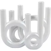 PT Living Kandelaar Rings Large Metallic White