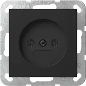 Gira Systeem 55 Wandcontactdoos ZONDER randaarde 1V Mat Zwart 4480005