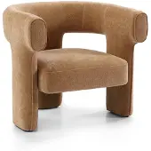 Livin24 Scandinavische fauteuil Bibi chenille terracotta