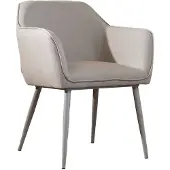 Bronx Scandinavische eetkamerstoel Elin taupe gerecyclede stof