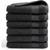 DoubleDry Hotel handdoeken 50 x 100 cm – set van 6 – 100% katoen 500 g/m2 –