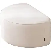 Bronx71 Hocker Neso halve maan stof gemêleerd beige.