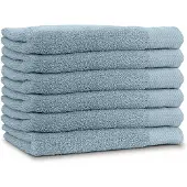 Linnick Diamond Badstof Handdoek 50x100cm - ocean blue - set van 6