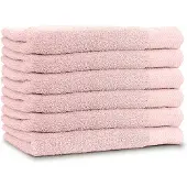 Linnick Diamond Badstof Handdoek 60x110cm - light pink - set van 6