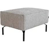 Livin24 Hocker Kansas ribstof taupe