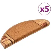 vidaXL Trapmatten zelfklevend 5 st 65x21x4 cm beige