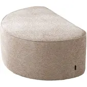 Livin24 Hocker Mio halve maan ribstof taupe
