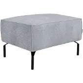 Livin24 Hocker Kansas ribstof brave me licht grijs
