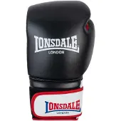 Lonsdale Winstone Leather Boxing Gloves Zwart 16 oz
