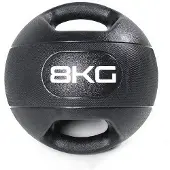 Olive Dual Grip Medicine Ball 8kg Zwart 8 kg