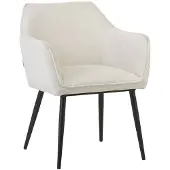 Livin24 Eetkamerstoel Ciara linnen off white