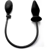 Ouch! Opblaasbare Siliconen Butt Plug - Zwart