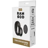 Dreamtoys Ramrod Strong Vibrating penisring met afstandsbediening - Zwart