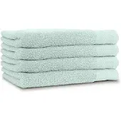 Linnick Diamond Badstof Handdoek 60x110cm - soft green - set van 4