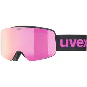 Uvex pwdr FM, ski bril, junior, zwart/roze