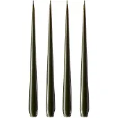 Ester & Erik kaars 4-pack gelakt mörk deep forest, 42 cm