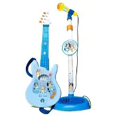 Reig Musicales Guitar And With Extendable Foot Bluey Adjustable Height 60x30x17 Cm Microphone Blauw