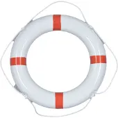Talamex Lifebuoy Pvc With Strip 60 Cm Zwart
