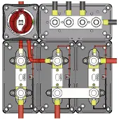 Talamex Heavy Duty Dual Busbar Isolator 100a Zwart