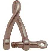 Goldenship Long Twist Shackle 15 Units Zilver 5 mm