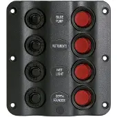 Talamex Switchpanel Wave Design 4 Switches 12v Geel