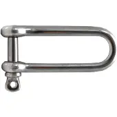 Talamex D-long Shackle 10 Units Grijs 4 mm
