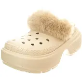 Crocs Stomp Gevoerd Klomp Dames Beige Sandalen