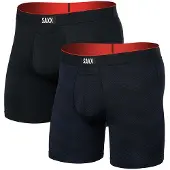 Saxx - Multi-Sport Mesh Boxer Brief Fly 2-Pack - Synthetisch ondergoed XXL, zwart