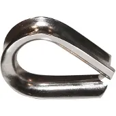 Oem Marine Stainless Steel Thimble Zilver 36 mm