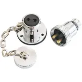 A.a.a. 2p Waterproof Plug 3a Zilver
