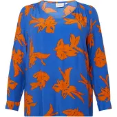 ONLY Blouse 'Cardagny Life' azuur / donkeroranje