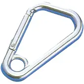 Talamex Carabiner Hook Asymmetric With Eye 10 Units Blauw 8 mm