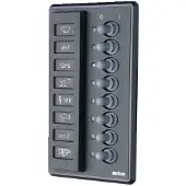VETUS P8f Automatic Fuses Switches Panel Zwart