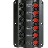 Talamex Swichpanel Wavedesign 6 Switches 12v Zilver