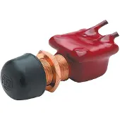 Seachoice Momentary Push Button Switch Plasticized Body Rood,Zwart,Goud