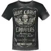 West Coast Choppers Ride Hard Sucker Vintage T-shirt Met Korte Mouwen