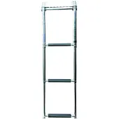 Oem Marine Stainless Steel 3030320 Telescopic Ladder 4 Steps Zilver